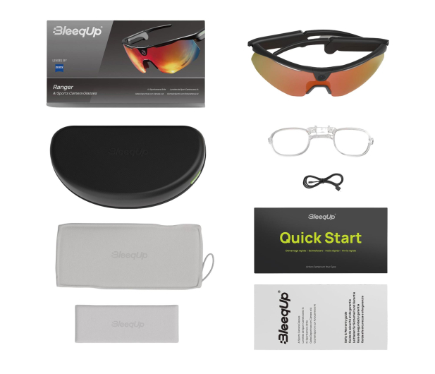 BleeqUp Ranger AI Sports Camera Glasses Zeiss - Czarne - 1526267 - zdjęcie 3